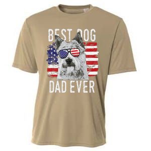 American Flag Best Dog Dad Ever Norwich Terriers Usa Cooling Performance Crew T-Shirt