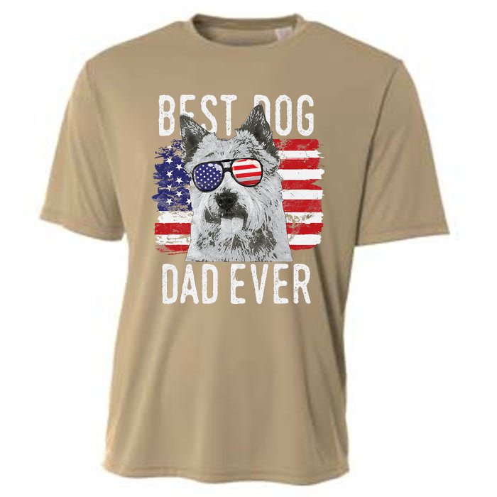 American Flag Best Dog Dad Ever Norwich Terriers Usa Cooling Performance Crew T-Shirt