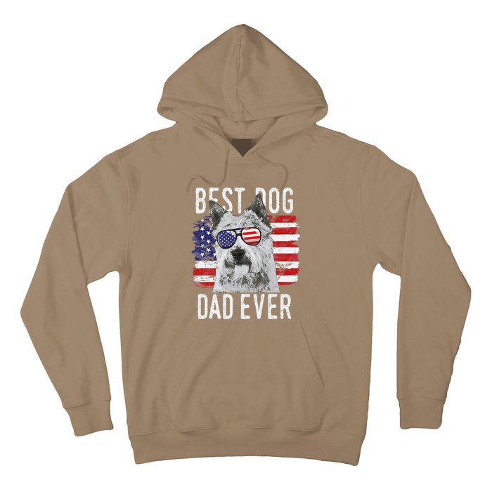 American Flag Best Dog Dad Ever Norwich Terriers Usa Hoodie