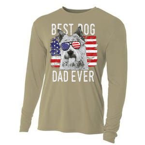 American Flag Best Dog Dad Ever Norwich Terriers Usa Cooling Performance Long Sleeve Crew