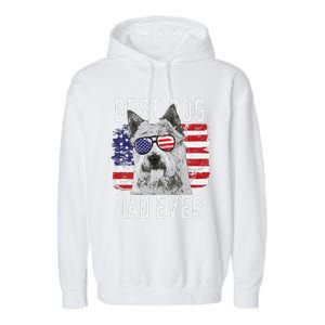 American Flag Best Dog Dad Ever Norwich Terriers Usa Garment-Dyed Fleece Hoodie