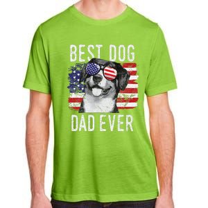 American Flag Best Dog Dad Ever Entlebucher Mountain Dogs Adult ChromaSoft Performance T-Shirt