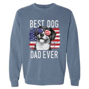 American Flag Best Dog Dad Ever Entlebucher Mountain Dogs Garment-Dyed Sweatshirt