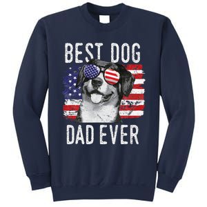 American Flag Best Dog Dad Ever Entlebucher Mountain Dogs Sweatshirt