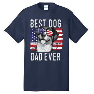 American Flag Best Dog Dad Ever Entlebucher Mountain Dogs Tall T-Shirt