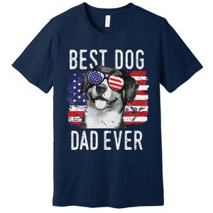 American Flag Best Dog Dad Ever Entlebucher Mountain Dogs Premium T-Shirt