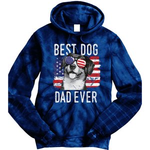 American Flag Best Dog Dad Ever Entlebucher Mountain Dogs Tie Dye Hoodie