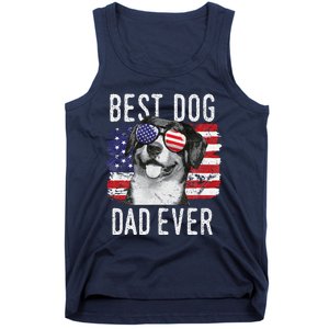 American Flag Best Dog Dad Ever Entlebucher Mountain Dogs Tank Top