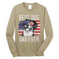 American Flag Best Dog Dad Ever Entlebucher Mountain Dogs Long Sleeve Shirt