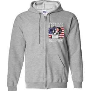 American Flag Best Dog Dad Ever Entlebucher Mountain Dogs Full Zip Hoodie