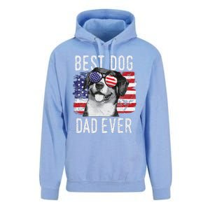 American Flag Best Dog Dad Ever Entlebucher Mountain Dogs Unisex Surf Hoodie