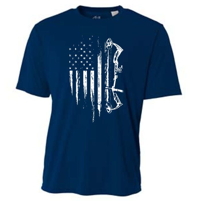 American Flag Bowhunting Bow Archery Gift For Deer Hunter Cooling Performance Crew T-Shirt