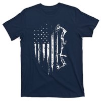 American Flag Bowhunting Bow Archery Gift For Deer Hunter T-Shirt