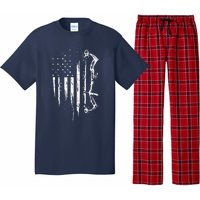 American Flag Bowhunting Bow Archery Gift For Deer Hunter Pajama Set