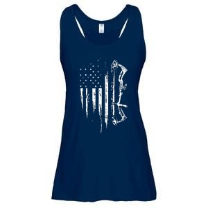 American Flag Bowhunting Bow Archery Gift For Deer Hunter Ladies Essential Flowy Tank