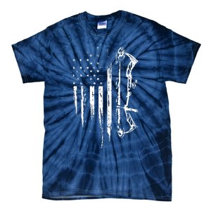 American Flag Bowhunting Bow Archery Gift For Deer Hunter Tie-Dye T-Shirt