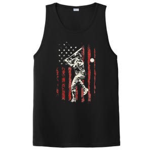 American Flag Baseball Team Gift PosiCharge Competitor Tank