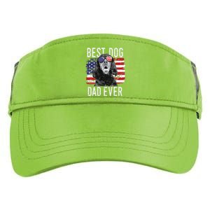 American Flag Best Dog Dad Ever Gordon Setters Usa Adult Drive Performance Visor