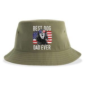 American Flag Best Dog Dad Ever Gordon Setters Usa Sustainable Bucket Hat