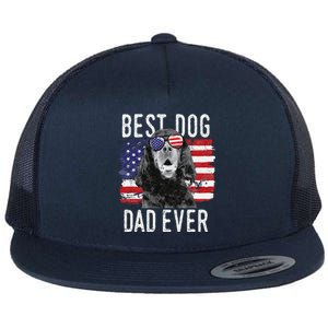 American Flag Best Dog Dad Ever Gordon Setters Usa Flat Bill Trucker Hat