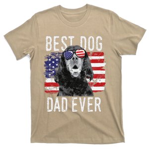 American Flag Best Dog Dad Ever Gordon Setters Usa T-Shirt