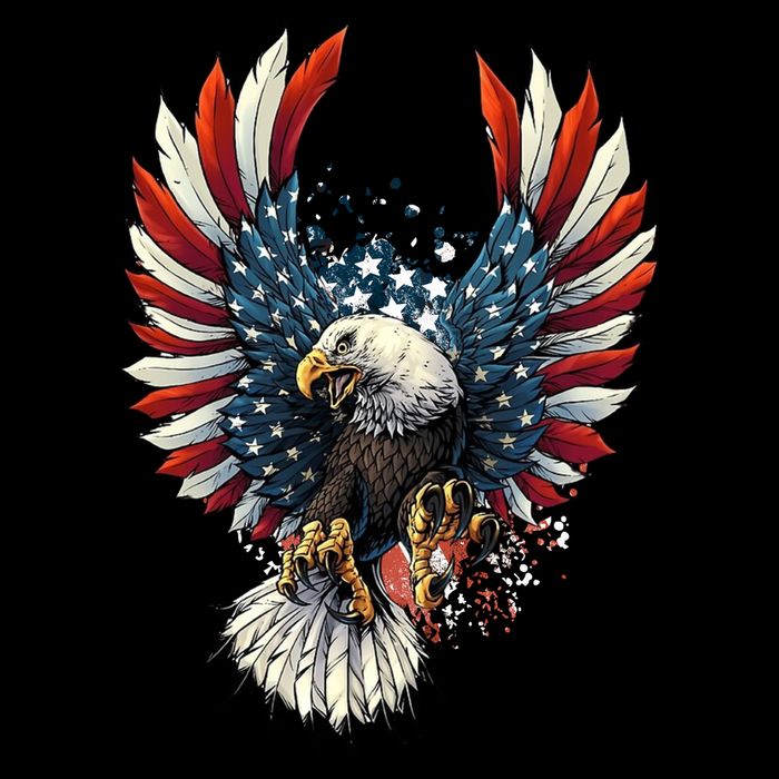 American Flag Bald Eagle 4th Of July USA Patriotic Cooling Performance Crew T-Shirt