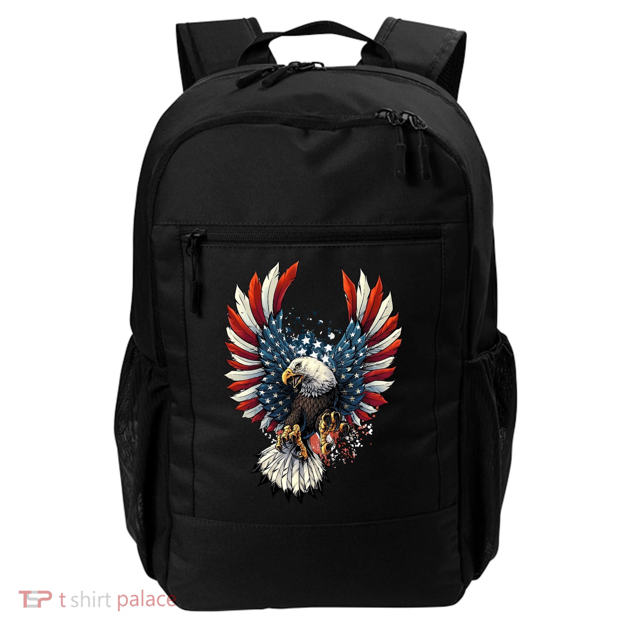 American Flag Bald Eagle 4th Of July USA Patriotic Backpack