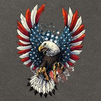 American Flag Bald Eagle 4th Of July USA Patriotic Cotton Canvas Backpack