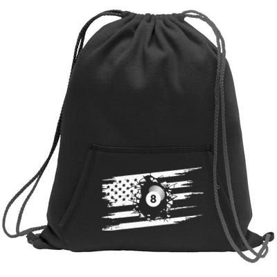 American Flag Billiards Apparel Billiards Sweatshirt Cinch Pack Bag