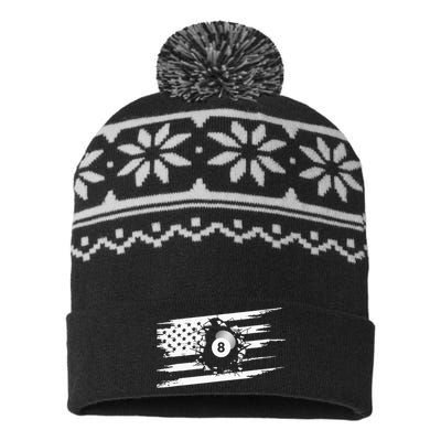 American Flag Billiards Apparel Billiards USA-Made Snowflake Beanie