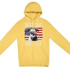 American Flag Best Dog Dad Ever Border Terrier Usa Premium Pullover Hoodie