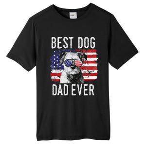 American Flag Best Dog Dad Ever Border Terrier Usa Tall Fusion ChromaSoft Performance T-Shirt