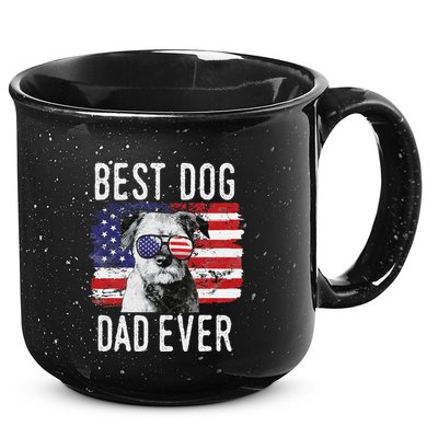 American Flag Best Dog Dad Ever Border Terrier Usa 15oz Campfire Ceramic Mug
