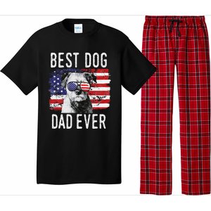 American Flag Best Dog Dad Ever Border Terrier Usa Pajama Set