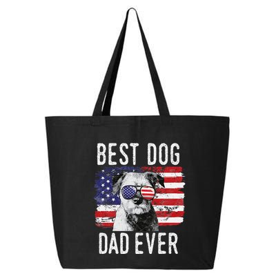 American Flag Best Dog Dad Ever Border Terrier Usa 25L Jumbo Tote
