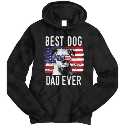 American Flag Best Dog Dad Ever Border Terrier Usa Tie Dye Hoodie