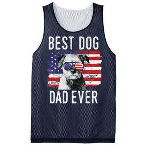 American Flag Best Dog Dad Ever Border Terrier Usa Mesh Reversible Basketball Jersey Tank