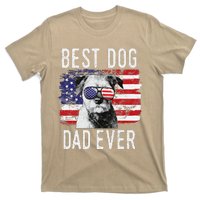 American Flag Best Dog Dad Ever Border Terrier Usa T-Shirt