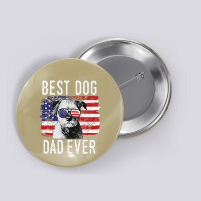 American Flag Best Dog Dad Ever Border Terrier Usa Button