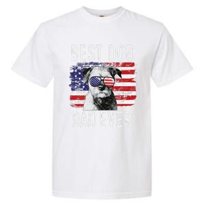 American Flag Best Dog Dad Ever Border Terrier Usa Garment-Dyed Heavyweight T-Shirt