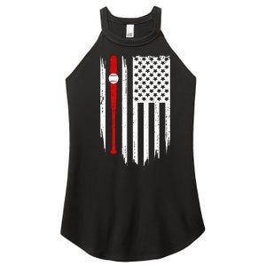 American Flag Baseball Apparel Baseball Women's Perfect Tri Rocker Tank