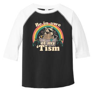 Autism Funny Be In Awe Of My Tism Meme Autistic Raccoon Toddler Fine Jersey T-Shirt