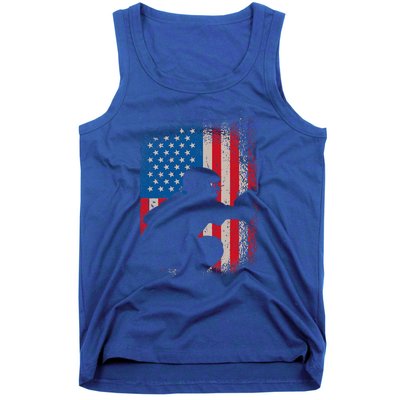 American Flag Baseball Catcher Usa Flag Baseball Tank Top