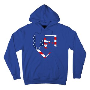 American Flag Baseball Catcher Gear Baseballin Hoodie