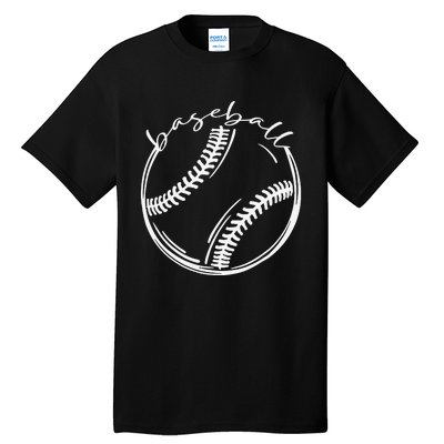 American Flag Baseball Apparel Baseball Gift Tall T-Shirt