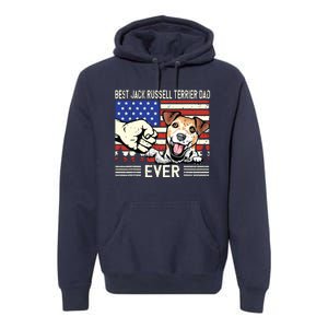 American Flag Best Jack Russell Terrier Dad Fathers Day Gift Premium Hoodie