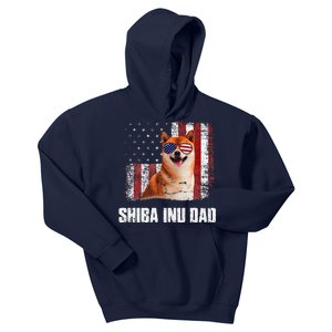 American Flag Best Shiba Inu Dad Everdog Dad Kids Hoodie