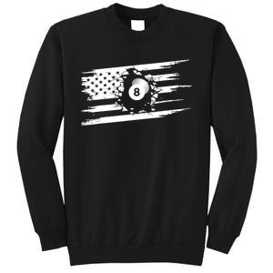 American Flag Billiards Cute Billiards Player Gift Sweatshirt