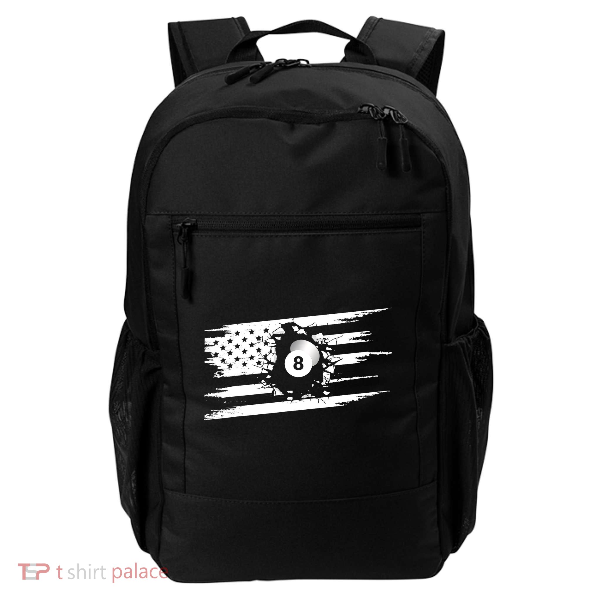 American Flag Billiards Cute Billiards Player Gift Daily Commute Backpack