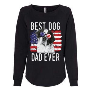 American Flag Best Dog Dad Ever St. Bernard Usa Womens California Wash Sweatshirt